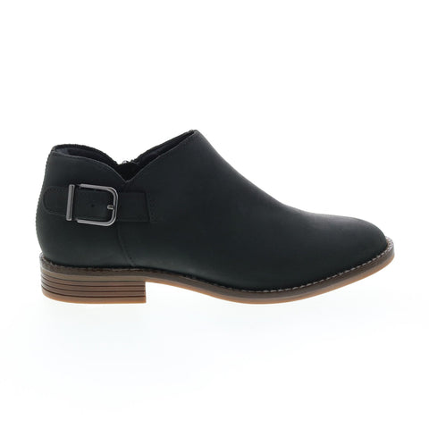 Clarks Camzin Pull 26145892 Womens Black Leather Ankle & Booties Boots