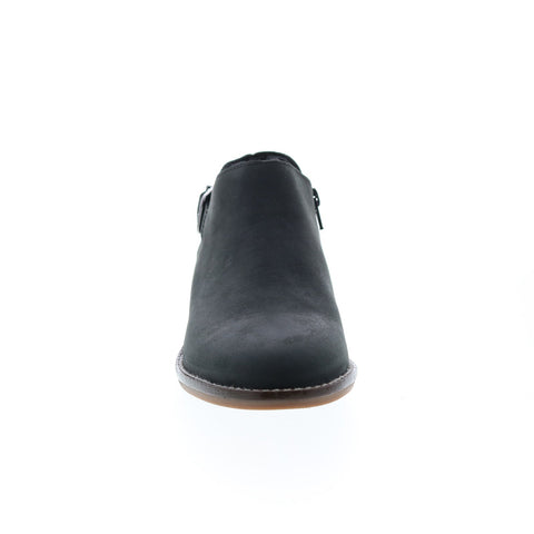 Clarks Camzin Pull 26145892 Womens Black Leather Ankle & Booties Boots