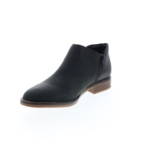Clarks Camzin Pull 26145892 Womens Black Leather Ankle & Booties Boots