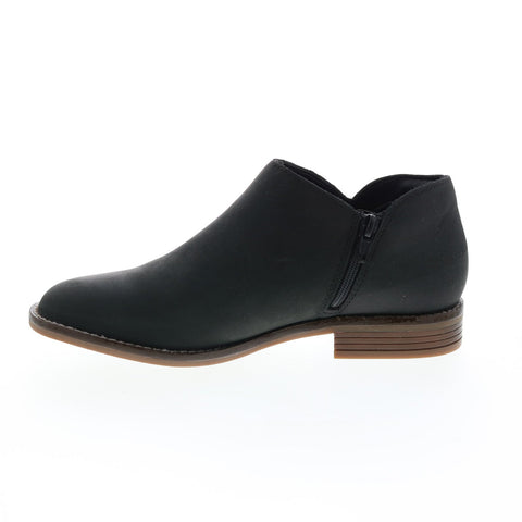 Clarks Camzin Pull 26145892 Womens Black Leather Ankle & Booties Boots