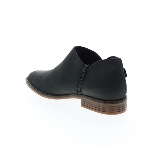 Clarks Camzin Pull 26145892 Womens Black Leather Ankle & Booties Boots