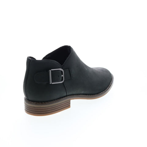 Clarks Camzin Pull 26145892 Womens Black Leather Ankle & Booties Boots