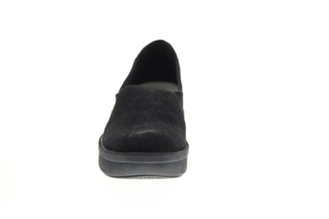 Clarks Step Rose Moon 26145987 Womens Black Canvas Loafer Flats Shoes