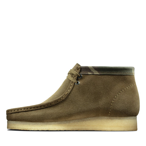 Clarks Wallabee Boot 26146168 Mens Green Suede Lace Up Chukkas Boots