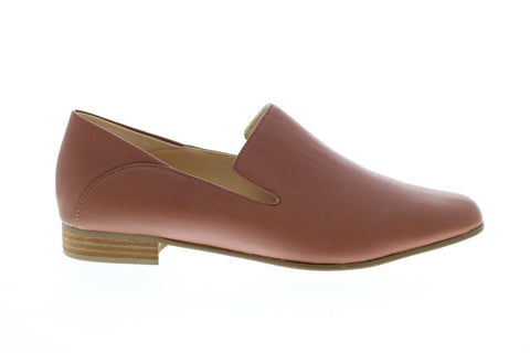 Clarks Pure Viola 26146302 Womens Brown Leather Slip On Loafer Flats Shoes