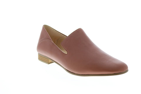 Clarks Pure Viola 26146302 Womens Brown Leather Slip On Loafer Flats Shoes