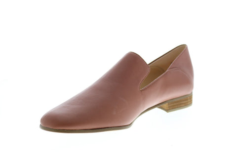 Clarks Pure Viola 26146302 Womens Brown Leather Slip On Loafer Flats Shoes