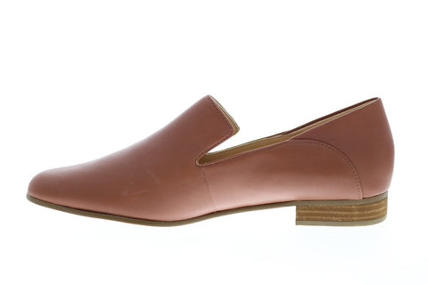 Clarks Pure Viola 26146302 Womens Brown Leather Slip On Loafer Flats Shoes