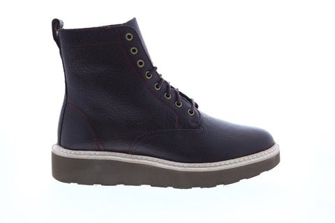 Clarks Trace Pine 26146374 Womens Burgundy Leather Zipper Casual Dress Boots