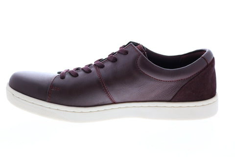 Clarks Kitna Vibe 26146403 Mens Burgundy Leather Lifestyle Sneakers Shoes