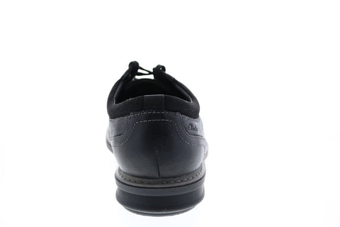 Clarks Rendell Walk 26146416 Mens Black Leather Plain Toe Oxfords Shoes