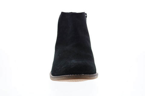 Clarks Camzin Bow 26146518 Womens Black Suede Ankle & Booties Boots