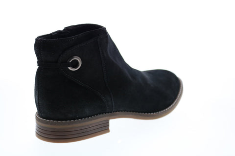Clarks Camzin Bow 26146518 Womens Black Suede Ankle & Booties Boots