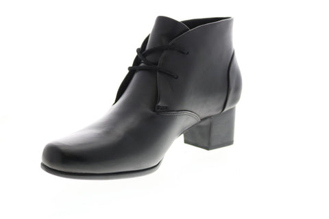 Clarks Un Damson Tie 26146537 Womens Black Leather Ankle & Booties Boots