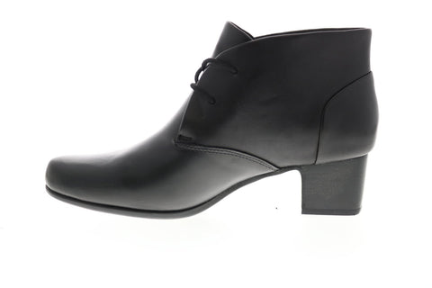 Clarks Un Damson Tie 26146537 Womens Black Leather Ankle & Booties Boots