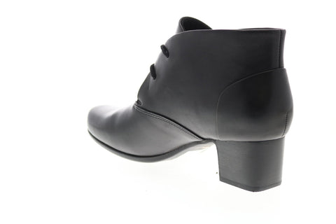 Clarks Un Damson Tie 26146537 Womens Black Leather Ankle & Booties Boots