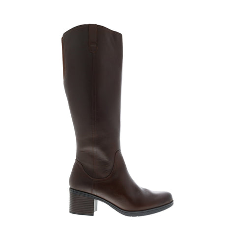 Clarks Hollis Moon WS 26146918 Womens Brown Leather Zipper Knee High Boots