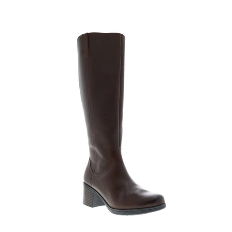 Clarks Hollis Moon WS 26146918 Womens Brown Leather Zipper Knee High Boots