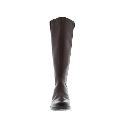 Clarks Hollis Moon WS 26146918 Womens Brown Leather Zipper Knee High Boots