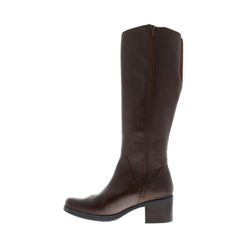 Clarks Hollis Moon WS 26146918 Womens Brown Leather Zipper Knee High Boots