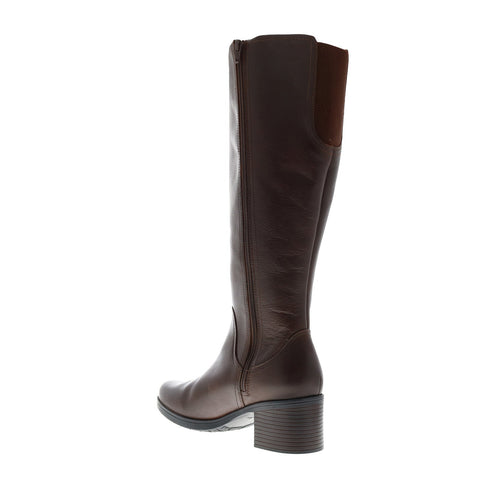 Clarks Hollis Moon WS 26146918 Womens Brown Leather Zipper Knee High Boots