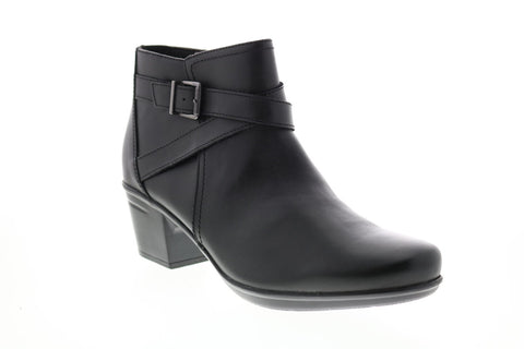 Clarks Emslie Cyndi 26146957 Womens Black Leather Ankle & Booties Boots