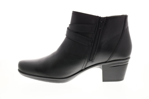 Clarks Emslie Cyndi 26146957 Womens Black Leather Ankle & Booties Boots