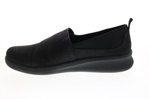 Clarks Sillian Ease 2.O 26146969 Womens Black Canvas Loafer Flats Shoes