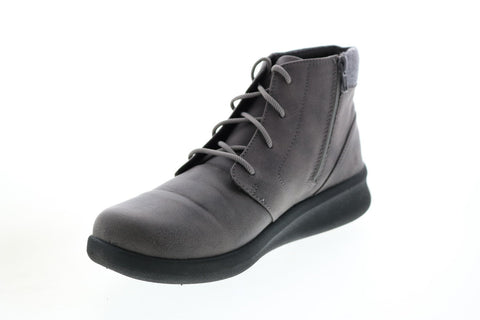 Clarks Sillian2.0 Way 26146974 Womens Gray Canvas Lace Up Chukkas Boots