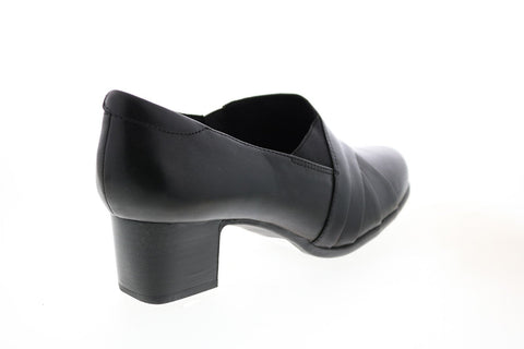Clarks Un Damson Adele 26146981 Womens Black Leather Pumps Heels Shoes