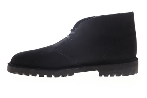 Clarks Desert Rock GTX Beams 26147137 Mens Black Suede Lace Up Desert Boots Shoes