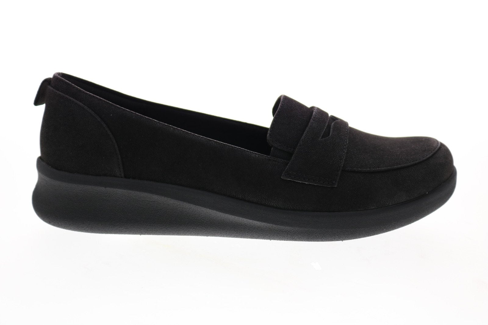 Clarks Sillian Hope 26147179 Womens Black Canvas Loafer Flats