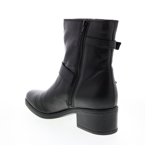 Clarks Mascarpone 26147219 Womens Black Leather Strap Motorcycle Boots