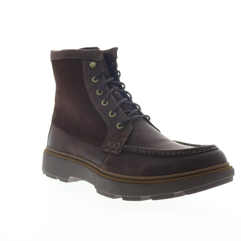 Clarks Dempsey Peak 26147286 Mens Brown Leather Lace Up Casual Dress Boots