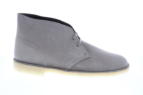 Clarks Desert Boot 26147294 Mens Gray Suede Lace Up Desert Boots