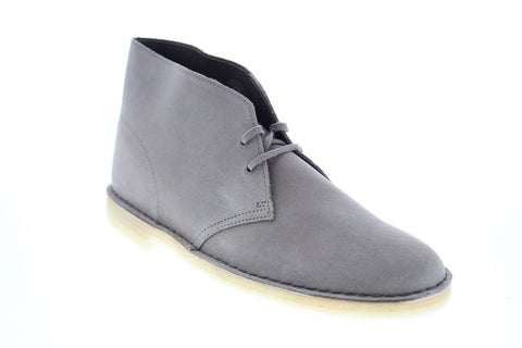 Clarks Desert Boot 26147294 Mens Gray Suede Lace Up Desert Boots