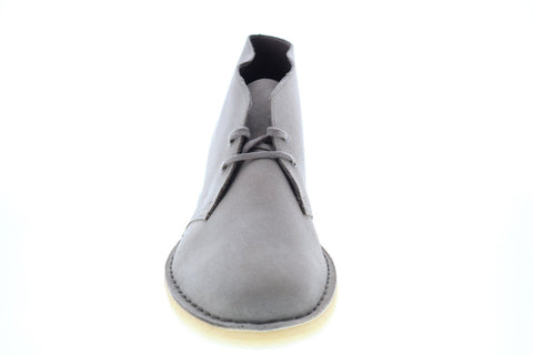 Clarks Desert Boot 26147294 Mens Gray Suede Lace Up Desert Boots