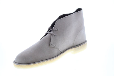 Clarks Desert Boot 26147294 Mens Gray Suede Lace Up Desert Boots