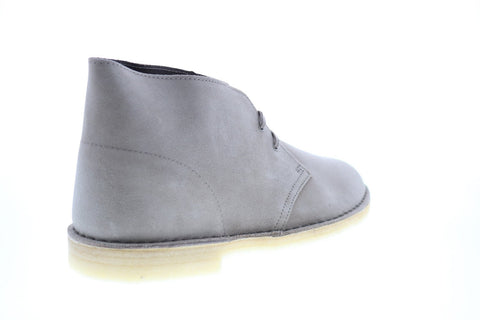 Clarks Desert Boot 26147294 Mens Gray Suede Lace Up Desert Boots