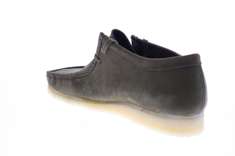 Clarks Wallabee 26147295 Mens Green Nubuck Lace Up Chukkas Boots