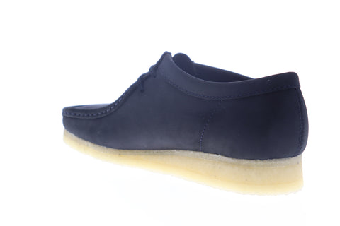 Clarks Wallabee 26147299 Mens Blue Nubuck Lace Up Chukkas Boots