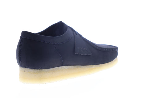 Clarks Wallabee 26147299 Mens Blue Nubuck Lace Up Chukkas Boots