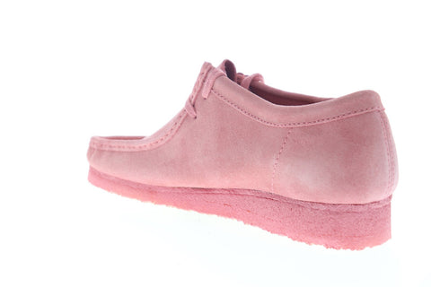 Clarks Wallabee 26147300 Mens Pink Suede Casual Lace Up Oxfords Shoes