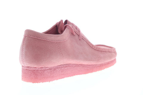 Clarks Wallabee 26147300 Mens Pink Suede Casual Lace Up Oxfords Shoes