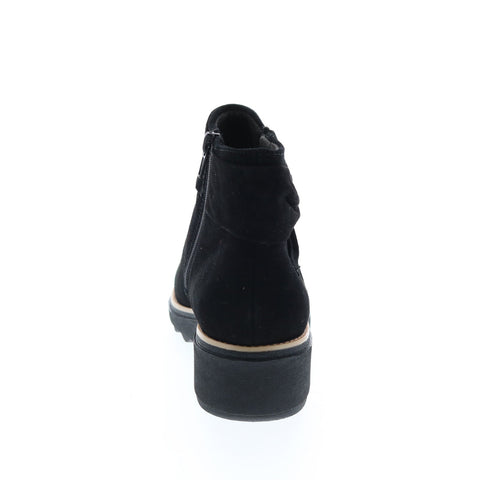 Clarks Sharon Salon 26147372 Womens Black Suede Ankle & Booties Boots