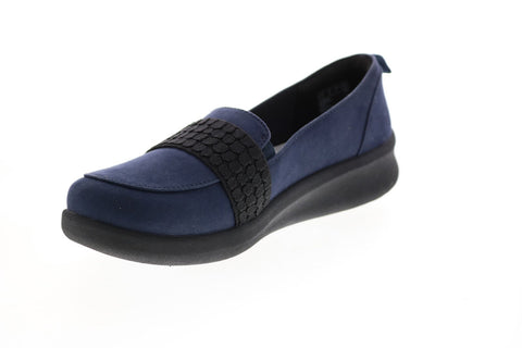 Clarks Sillian 2.0 Zest 26147382 Womens Blue Canvas Loafer Flats Shoes