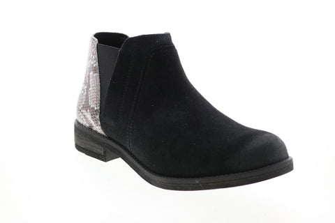 Clarks Demi Beat 26147446 Womens Black Leather Slip On Chelsea Boots