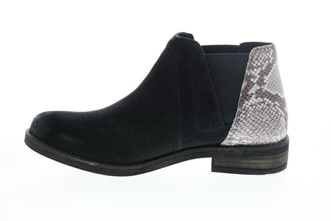Clarks Demi Beat 26147446 Womens Black Leather Slip On Chelsea Boots