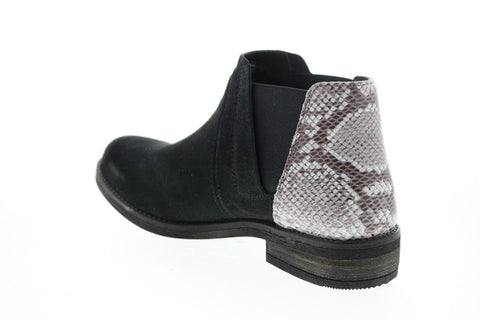 Clarks Demi Beat 26147446 Womens Black Leather Slip On Chelsea Boots