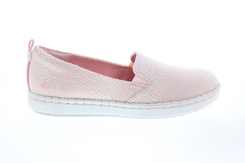 Clarks Step Glow Slip 26147502 Womens Pink Canvas Lifestyle Sneakers Shoes